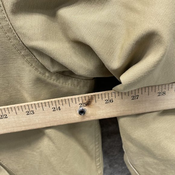 LL Bean Jacket Men Extra Large Khaki Barn Chore Coat Tall Corduroy Canvas XL - Picture 7 of 10